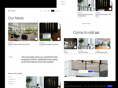 News & Blog Page blog creative design landing landing page news properties real estate ui ux web website