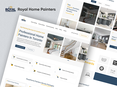 Royal Home Painters design figma home page landing page product design redesign ui uiux ux web website