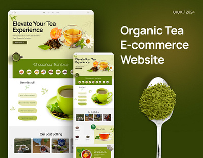 Organic Tea E-commerce Website | UIUX animation e commerce ecommerce website figma design landing page motion graphics organic tea ui uiux website