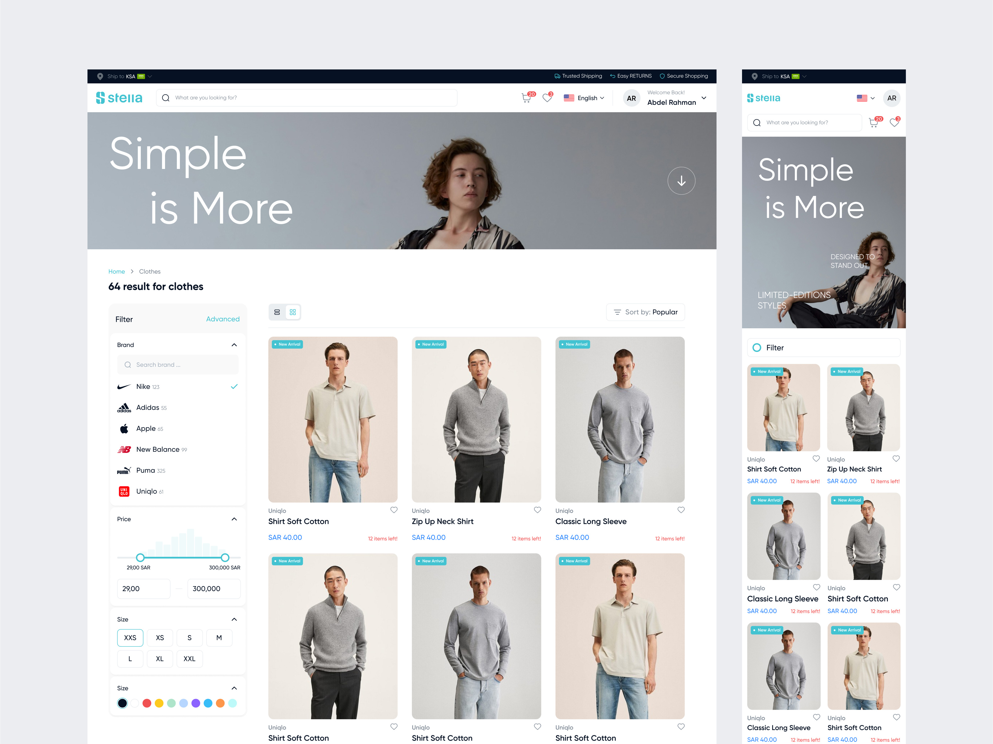 Example of Ecommerce Design & Development