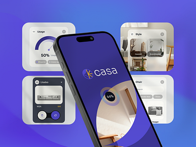 CASA Augmented Reality Home Decor dashboard interior mobile ui ux