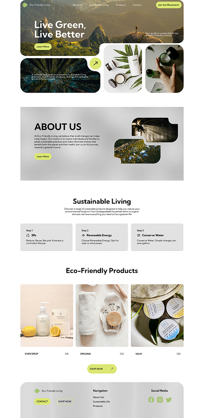 Eco-Friendly Web Design eco friendly website ui web design