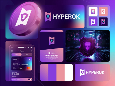 Hyperok - Logo Design Concept blockchain brand identity branding crypto currency defi ethical focus lab hacking hola lab lock logo logo design logo designer logo identity logotype modern logo privacy security token