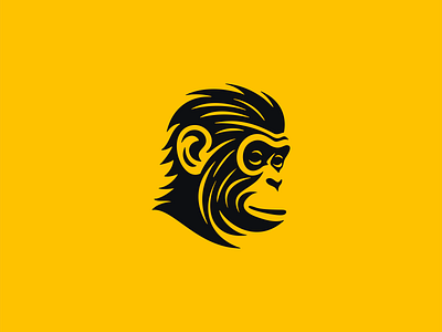 Modern Monkey Logo animal bold branding design emblem icon identity illustration logo mark monkey playful primate sports symbol vector