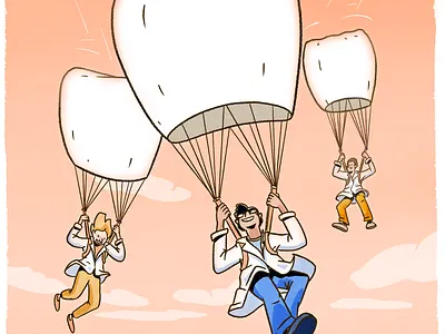 Tooth loss design editorial illustration procreate