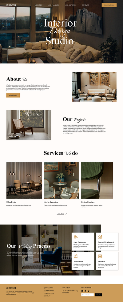 Interior Web Design figma interior design website ui web design