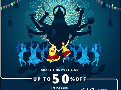 Navratri Celebration - Festive Event Promotion Design animation dribbbledesign event promotion festival design festival offer garba dance indian culture navratri offer poster design ui ux