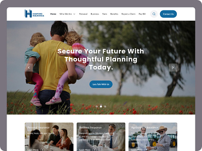 Insurance Company Website Design landing pages design ui uiux website design website template