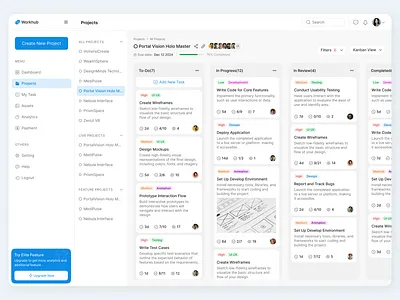📂Project Management UI Concept appdesign cleanui creative dashboarddesign designsystem inprogress layout minimal minimaldesign productivitytools profile project projectmanagement reviewstage taskmanagement teamcollaboration todolist uidesign uxdesign workflow