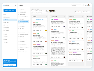 📂Project Management UI Concept appdesign cleanui creative dashboarddesign designsystem inprogress layout minimal minimaldesign productivitytools profile project projectmanagement reviewstage taskmanagement teamcollaboration todolist uidesign uxdesign workflow