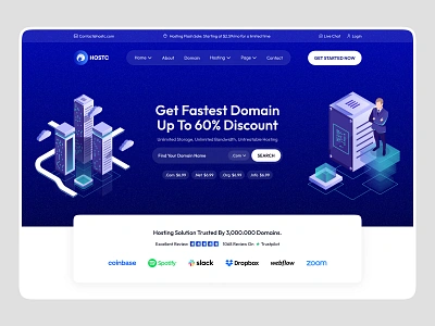 Hostc Web Hosting Landing Page agency cloud colorful cpanel dedicated hosting domain homepage hosting hosting service landing page managed hosting services shared hosting ui vps hosting web design wordpress hosting