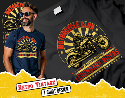 Retro Vintage T-Shirt Design custom t shirt motorcycle t shirt retro design retro vintage t shirt design t shirt design typography typography t shirt vintage design vintage illustration vintage logo vintage t shirt vintage t shirt design vintage typography