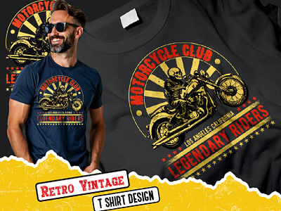 Retro Vintage T-Shirt Design custom t shirt motorcycle t shirt retro design retro vintage t shirt design t shirt design typography typography t shirt vintage design vintage illustration vintage logo vintage t shirt vintage t shirt design vintage typography