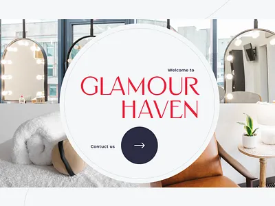 Beauty Salon Landing Page beauty salon website beauty services website bold typography branding clean design corporate website design cosmetics company hair styling website interactive design luxury website design massage service minimalist design trendy design ui uiux web design webdesigner near me website redesign