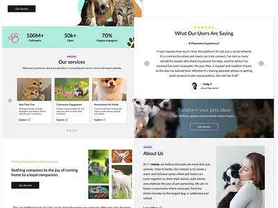 Petiverse : A Pet Social media Web app 3d animation branding graphic design logo motion graphics ui