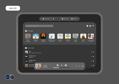 Music Player #DailyUI #Day009 #100DaysChallange #uiuxdesign musicplayer ui uiux