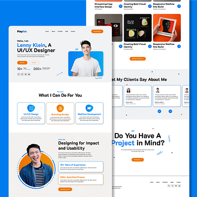 Playfair Portfolio design development landing page portfolio ui ux webflow website