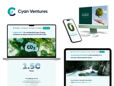 Cyan Ventures - Website Design agency branding design graphic design illustration interface logo mockup nature showcase ui website website design