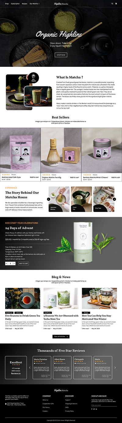 Matcha Selling Website Landing page branding design discover graphic design logo ui ux web