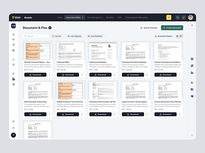 Tiimi - Document & Files in SaaS HR Management asset candidate company document employee files hiring hr hrd hrm hrs job product design recruitment saas saas design team management ui ux web design