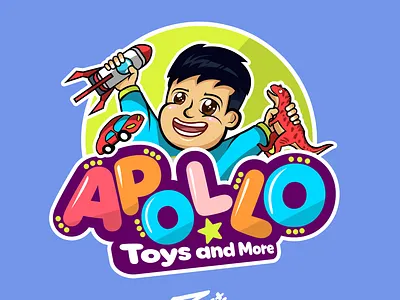 APOLLO TOYS AND MORE design graphic design illustration logo poster vector