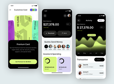 Mobile Wallet App Design app app design appdesign banking app bankingbanking design figma finance finance app fintech fintech app fintech application mobile mobile app oripio sanzida ui ux wallet app