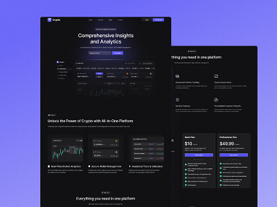 Crypto SaaS Website crypto crypto saas dark dark mood design hero landing landingpage saas ui uidesign uxdesign