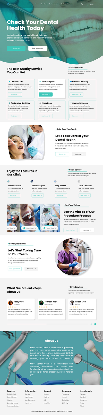 Dental Clinic Landin Page