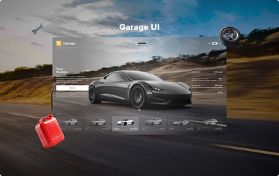 Garage UI - GTA 5 RolePlay (FiveM) design figma game game design graphic design gta illustration interface roleplay ui ux web