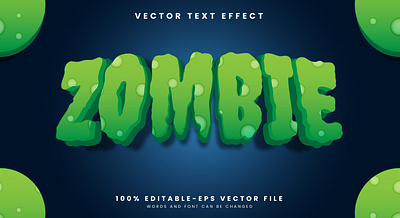 Zombie 3d editable text style Template death