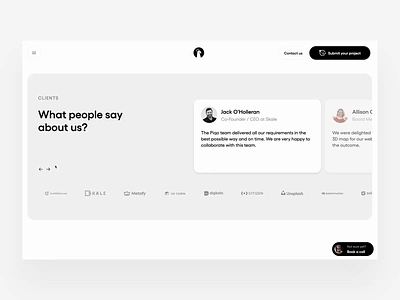 Clients section interaction! animation clients comments interaction motion graphics ui website