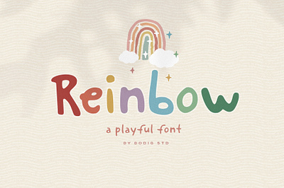 Reinbow Font comic cute font funny handwritten kids playful sans typeface typography