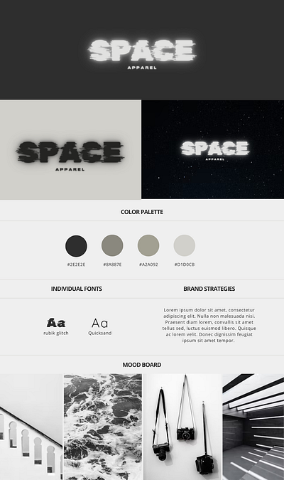 Space brand board branding graphic design logo