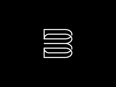 B b letter line lineout logo monogram