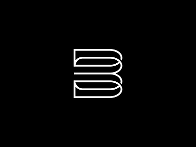 B b letter line lineout logo monogram