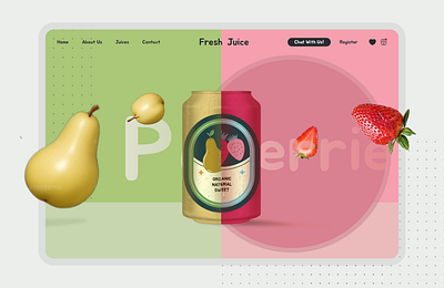 Fresh Juice. behance creativeui designinspiration interactiondesign landingpage minimaldesign minimalistdesign organicdesign ui ux vibrantcolors visualdesign webdesign