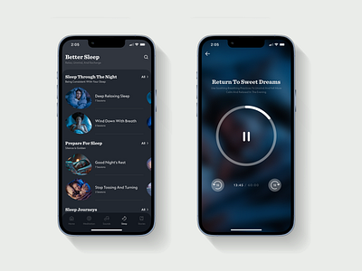 Better Sleep app design ios mental health mindfulness product design ui uiux ux