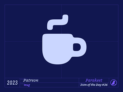 Icon of the Day #36 branding coffee design icon icons illustration ios mug patreon round soft steam tea ui vector