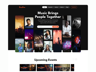 Bajabies: Website for Music Lovers music musician responsive ui user experience ux design website