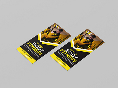 Fitness DL Flyer /Rack Card/Poster Design banner branding business business identity cover creative design editable fit flyer graphic design gym gym center marketing print promotion rack rack card signs sports