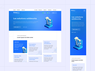 New website design for AvenAo 3d graphic design rebranding ux webdesign website