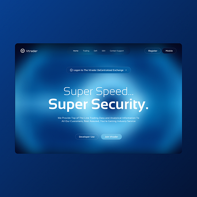 Web 3 Website Hero Section crypto cryptocurrency decentralized design dex exchange hero section landing page product design security speed trading ui ux web 3 web design web2 web3