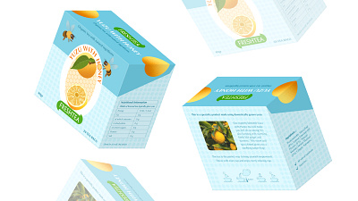 "Yuzu with Honey tea" Packaging Design commercial design graphic design illustration logo package design tea box tea package vector