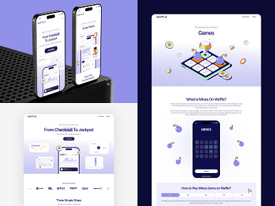 Waffle Pay - UI/UX Design for Fintech Website/Mobile App b2b cashback finance fintech mobile app product design saas web design