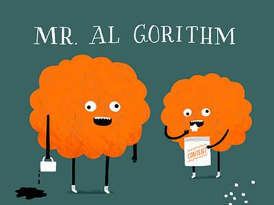 Mr. Al Gorithm ai algorithm editorial funny humor illustration lettering