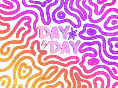Day by Day | Colorful Pattern abstract art creative day design doodle drawing fun gradient hand drawn illustration pattern procreate procreate art star waves