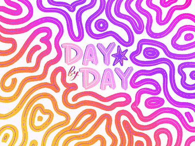 Day by Day | Colorful Pattern abstract art creative day design doodle drawing fun gradient hand drawn illustration pattern procreate procreate art star waves