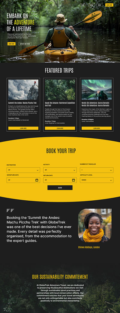 TRAVEL BOOKING HOMEPAGE branding graphic design motion graphics tours travel travelbookinghomepage ui