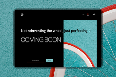 Minimal landing page (Bike Website) advertisement banner design bicycle landing page brand branding branding ui coming soon mockup graphic design landing page minimal landing page modern web design