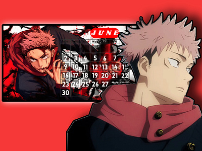 JUJUTSU KAISEN 2024 CALENDER 2024 3d animation branding celender gojo graphic design halloween jjk logo motion graphics nobar octuber printable ui yuji